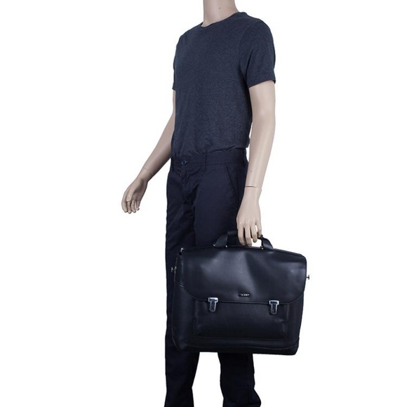 Tumi Black Leather Briefcase - Picture 4 of 6